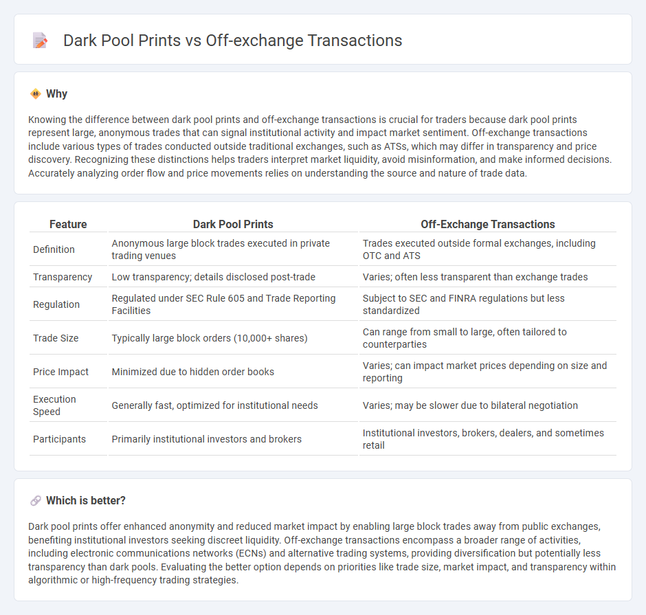 Dark Pool Prints vs Off-Exchange Transactions in Trading