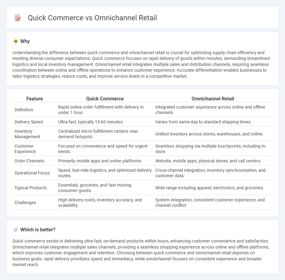 Quick Commerce vs Omnichannel Retail in Logistics