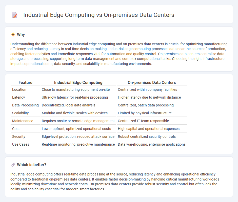 Industrial Edge Computing vs On-Premises Data Centers in Manufacturing