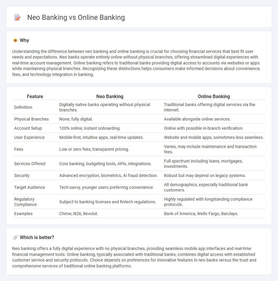 Neo Banking vs Online Banking in Banking