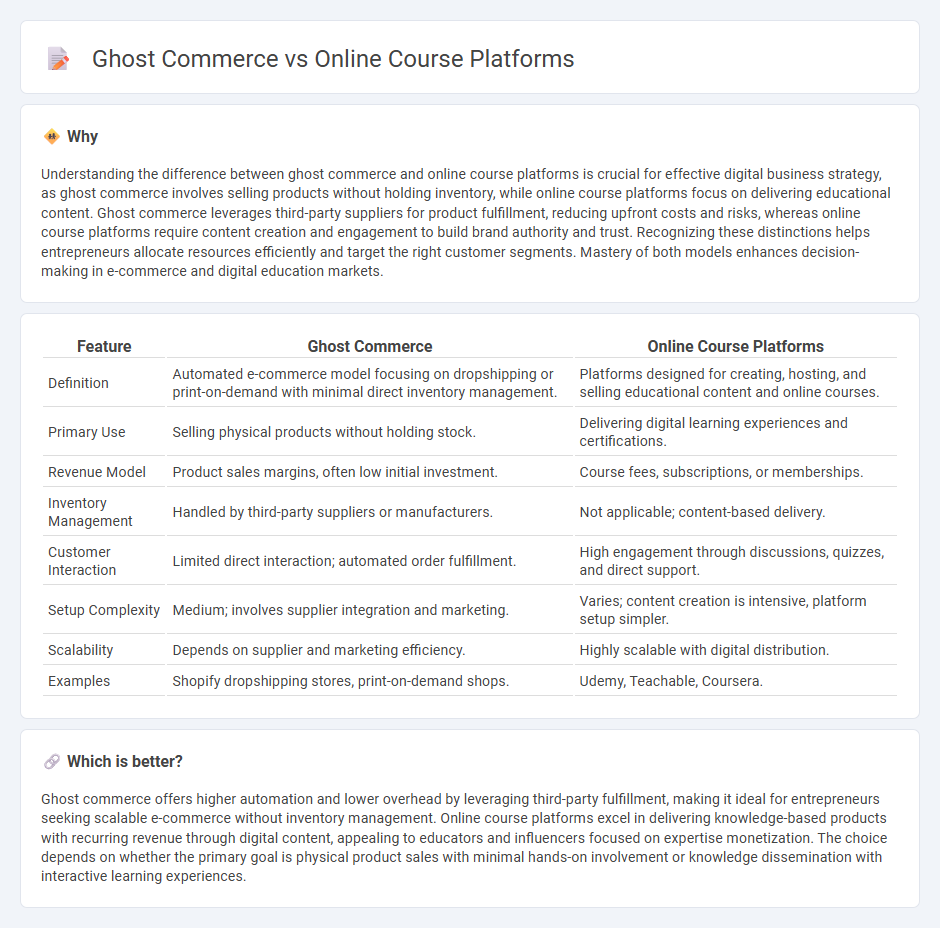 Ghost Commerce vs Online Course Platforms in Commerce