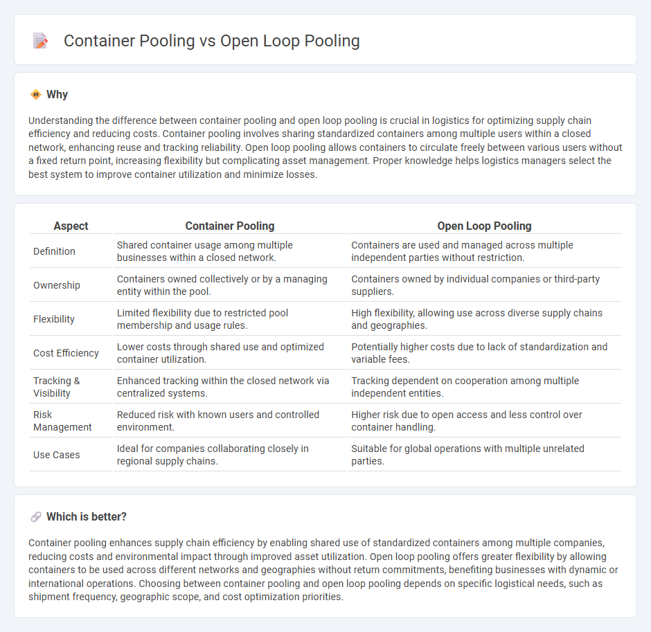 Container Pooling vs Open Loop Pooling in Logistics