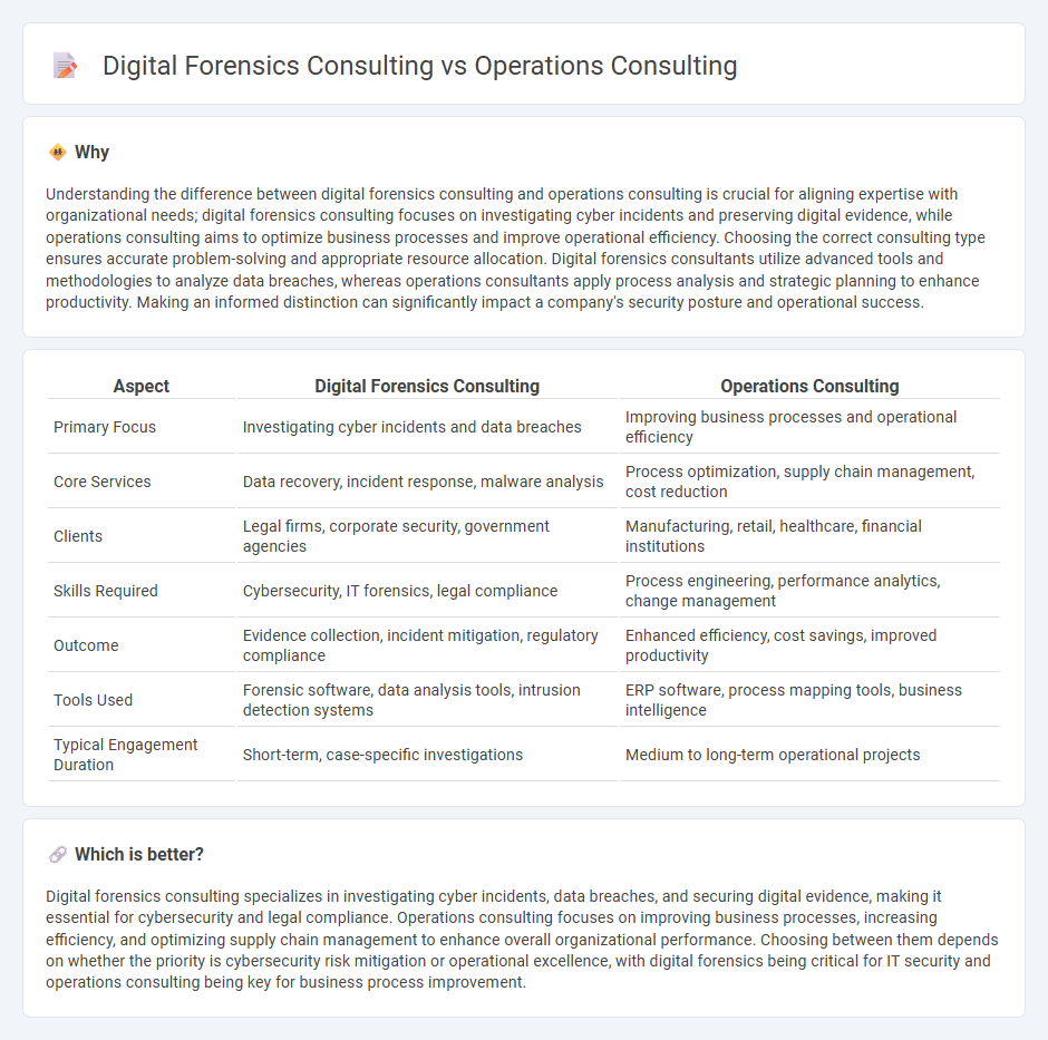 Digital Forensics Consulting vs Operations Consulting in Consulting