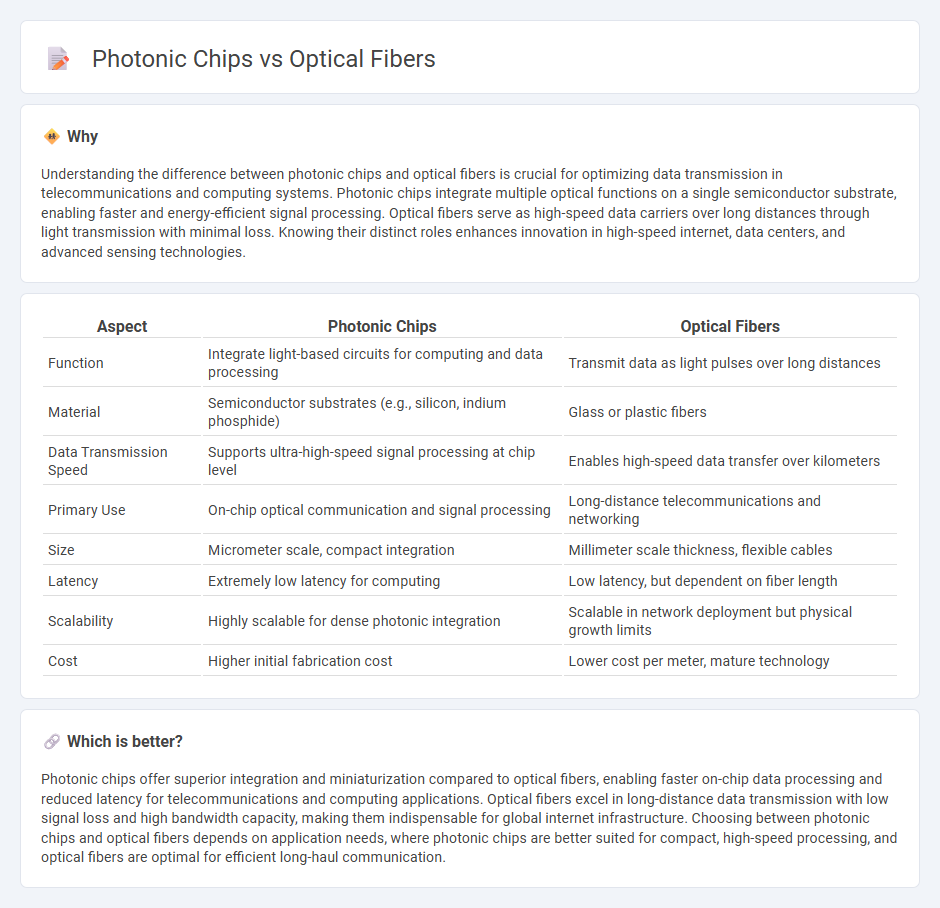 Photonic Chips vs Optical Fibers in Technology