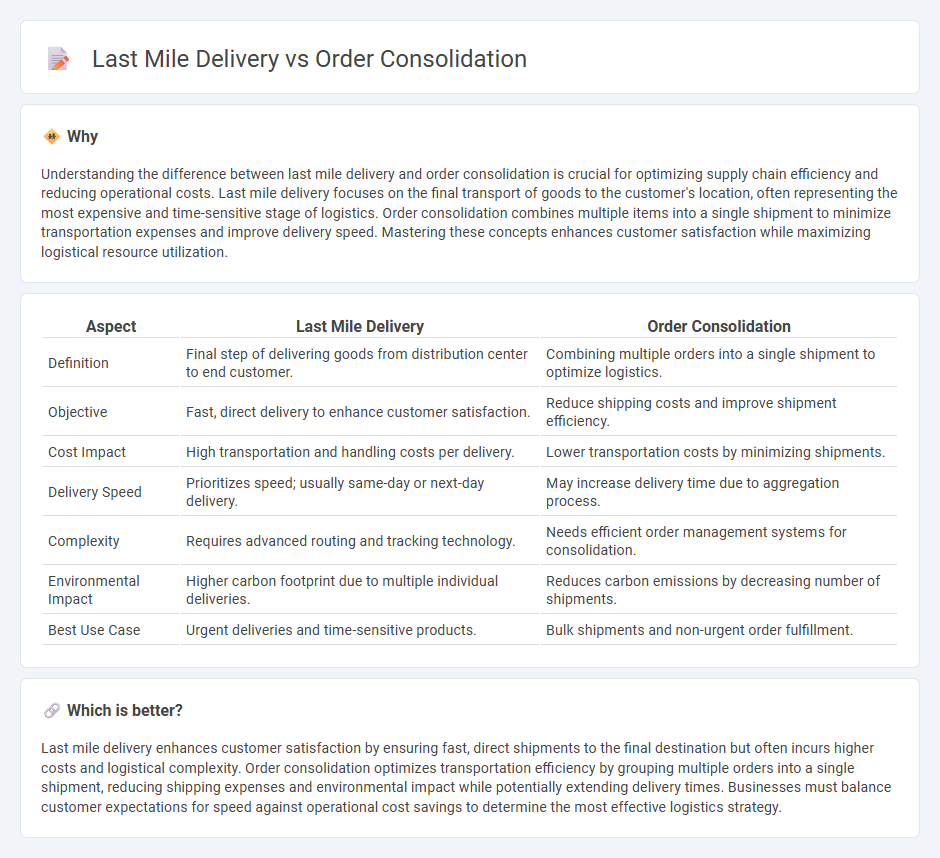 Last Mile Delivery vs Order Consolidation in Logistics