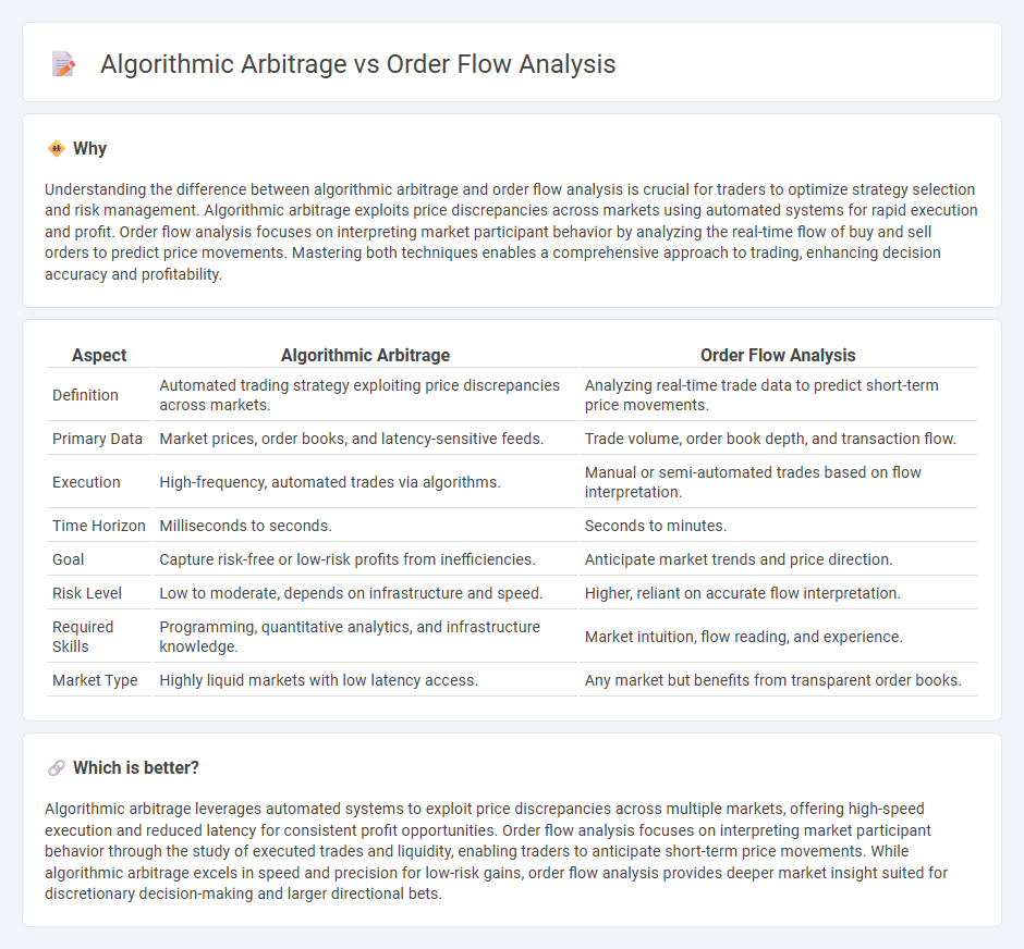 Algorithmic Arbitrage vs Order Flow Analysis in Trading