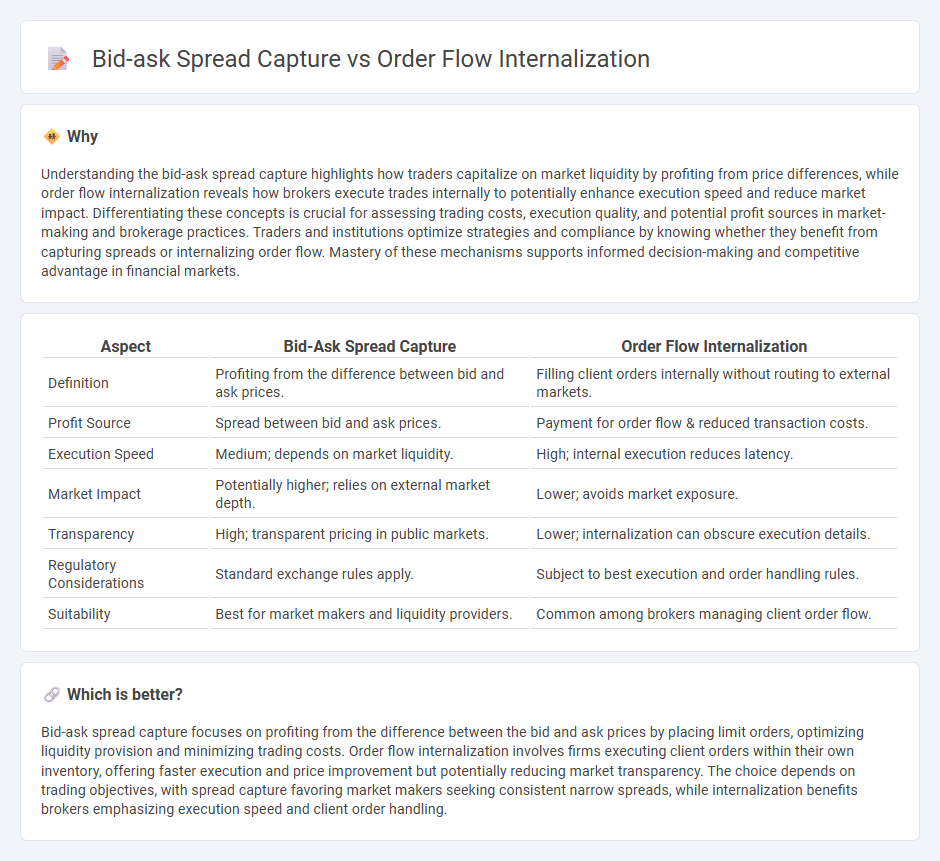 Bid-Ask Spread Capture vs Order Flow Internalization in Trading