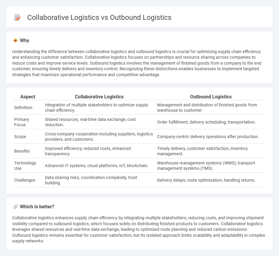 Collaborative Logistics vs Outbound Logistics in Logistics