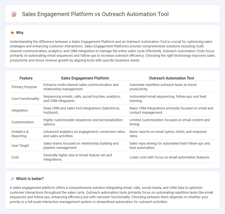 Sales Engagement Platform vs Outreach Automation Tool in Sales