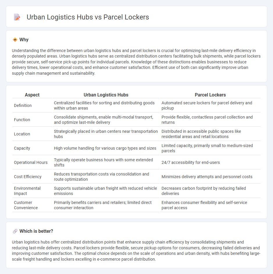 Urban Logistics Hubs vs Parcel Lockers in Logistics