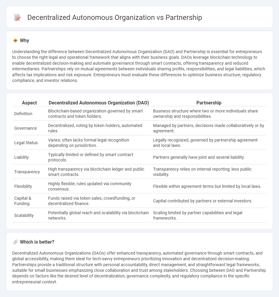Decentralized Autonomous Organization vs Partnership in Entrepreneurship