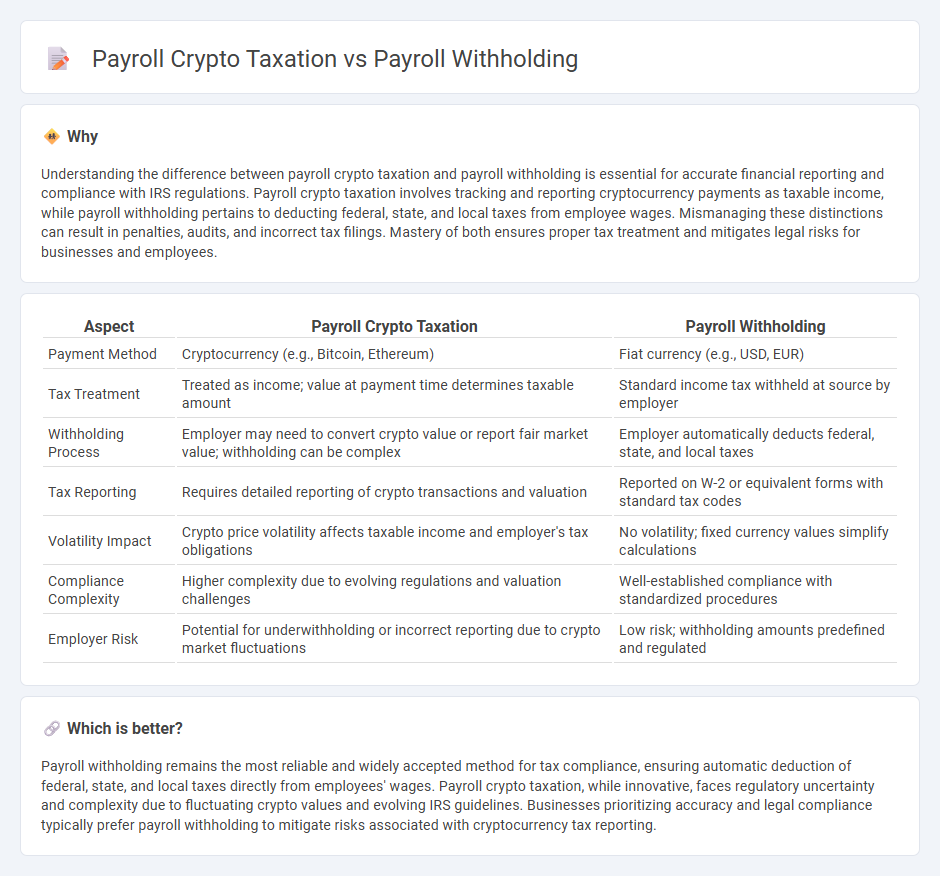 Payroll Crypto Taxation vs Payroll Withholding in Accounting