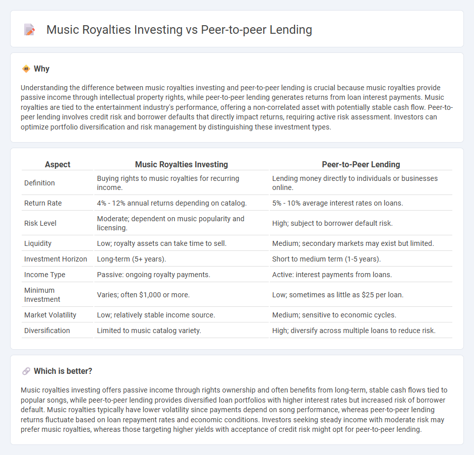 Music Royalties Investing vs Peer-To-Peer Lending in Investment