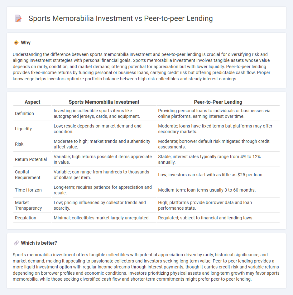 Sports Memorabilia Investment vs Peer-To-Peer Lending in Investment