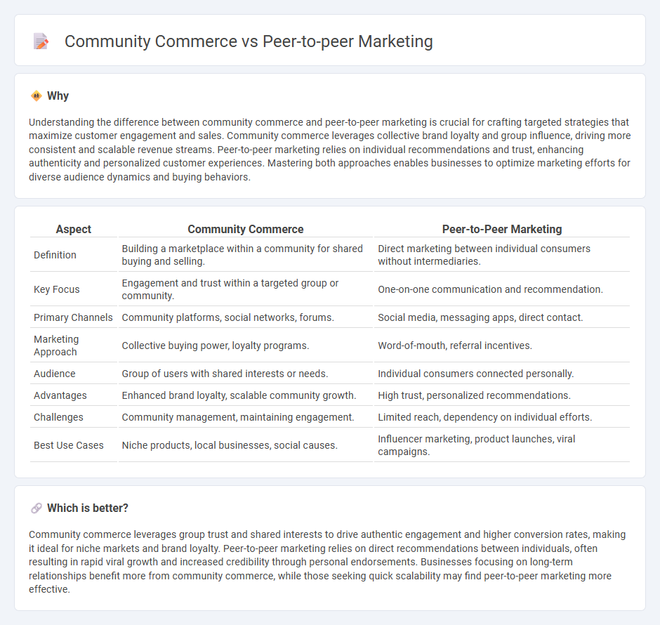 Community Commerce vs Peer-To-Peer Marketing in Marketing