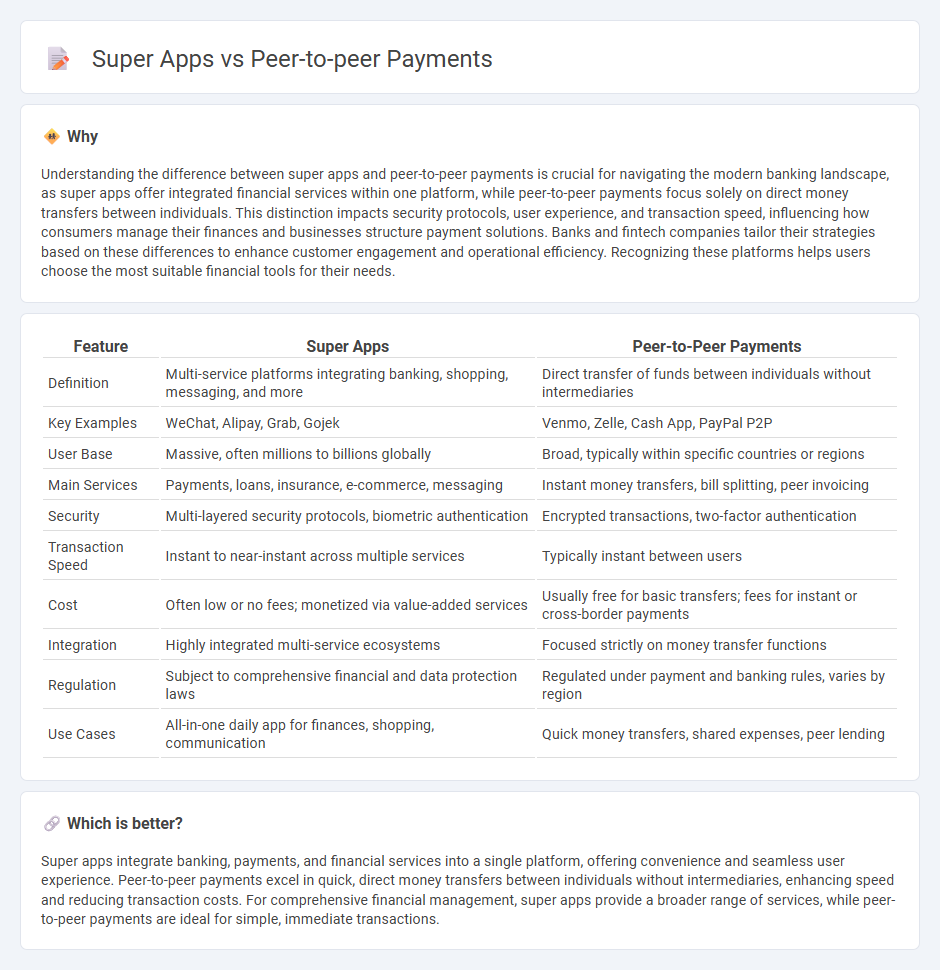Super Apps vs Peer-To-Peer Payments in Banking