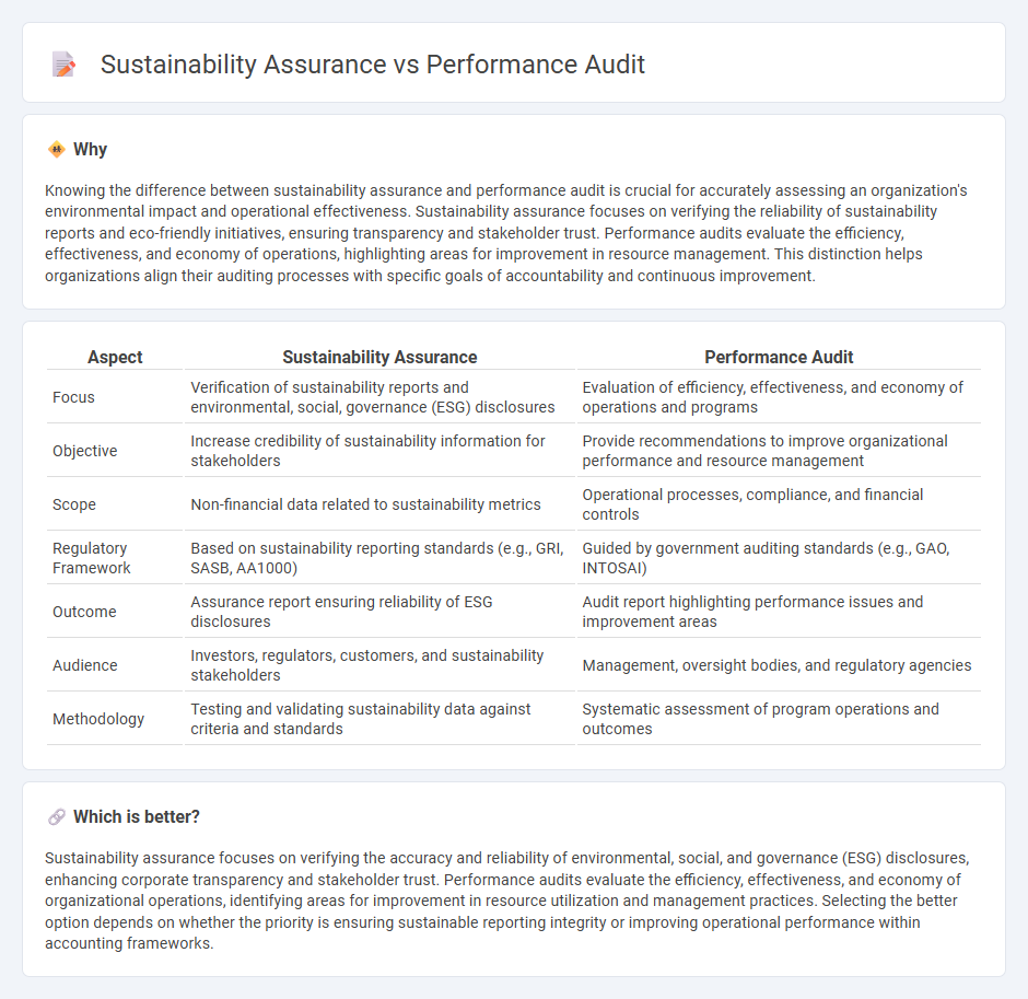Sustainability Assurance vs Performance Audit in Accounting