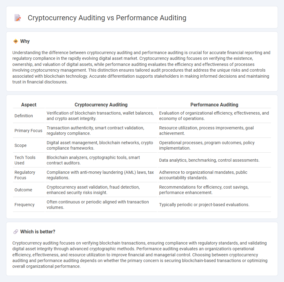 Cryptocurrency Auditing vs Performance Auditing in Accounting