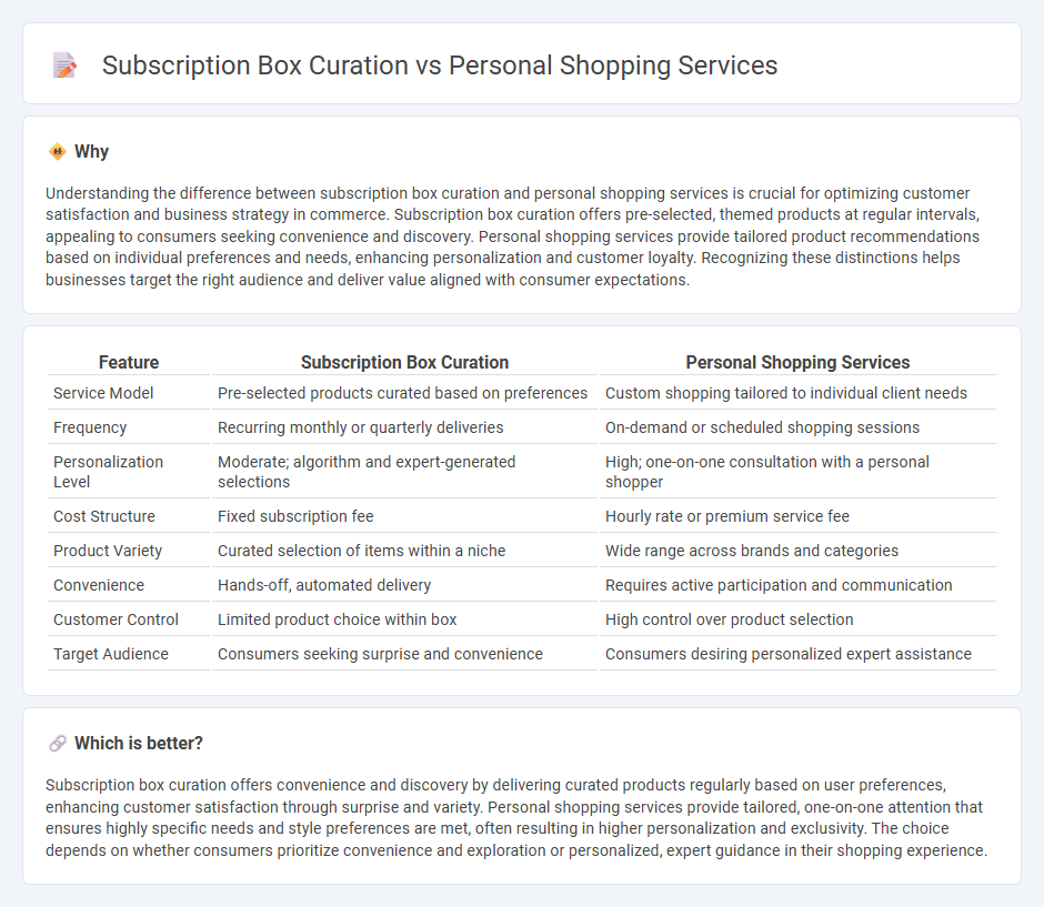Subscription Box Curation vs Personal Shopping Services in Commerce
