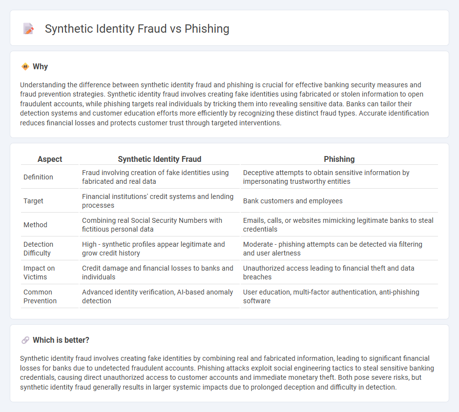 Synthetic Identity Fraud vs Phishing in Banking