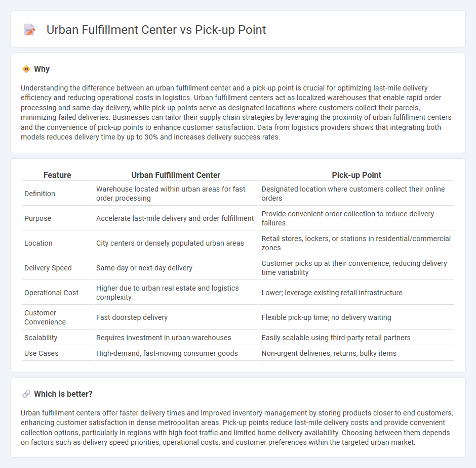Urban Fulfillment Center vs Pick-Up Point in Logistics
