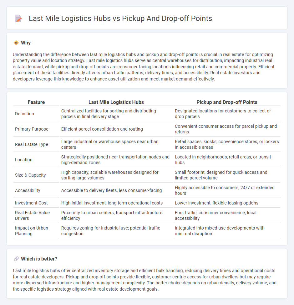 Last Mile Logistics Hubs vs Pickup And Drop-Off Points in Real Estate