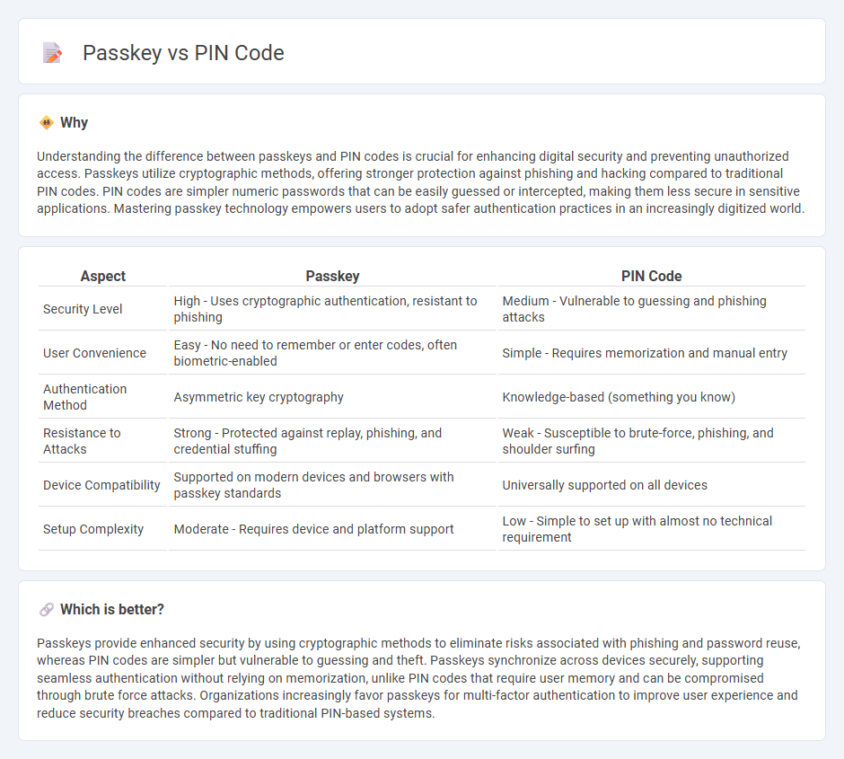 Passkey vs Pin Code in Technology