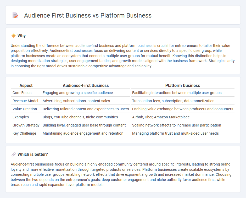 Audience First Business vs Platform Business in Entrepreneurship