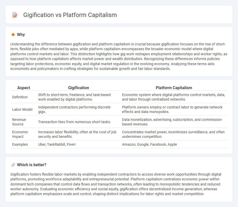 Gigification vs Platform Capitalism in Economy