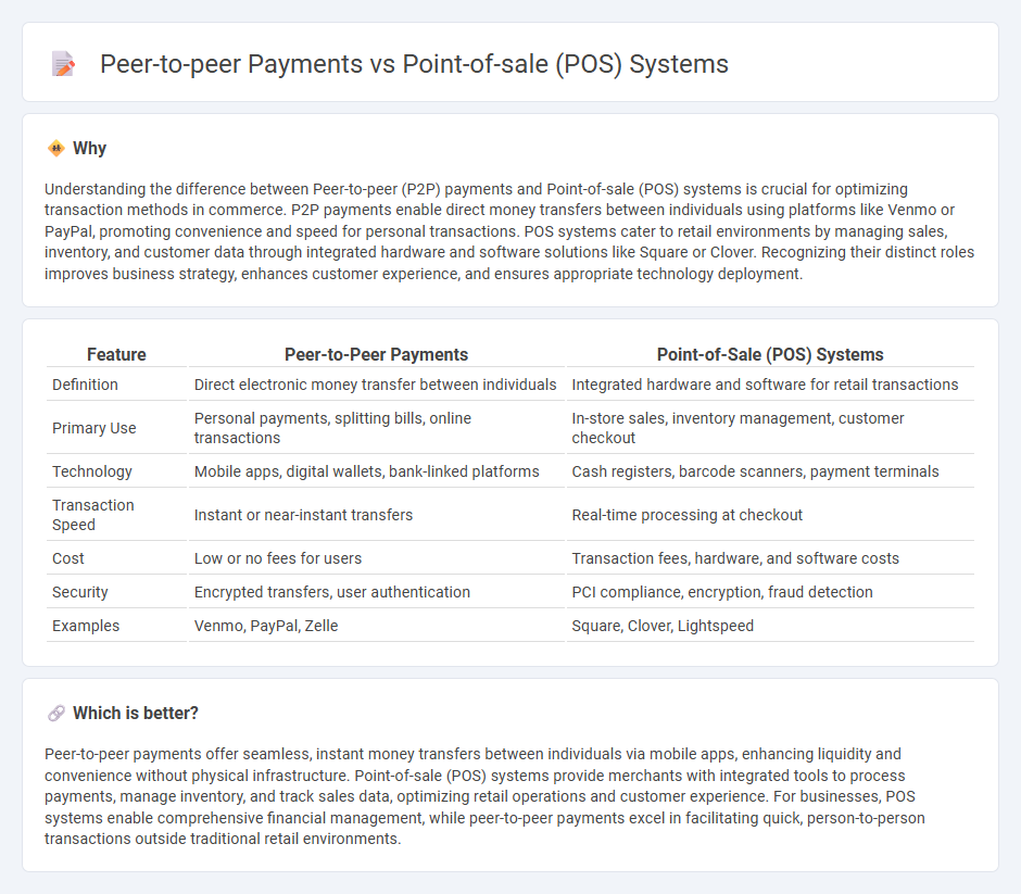 Peer-To-Peer Payments vs Point-Of-Sale (Pos) Systems in Commerce