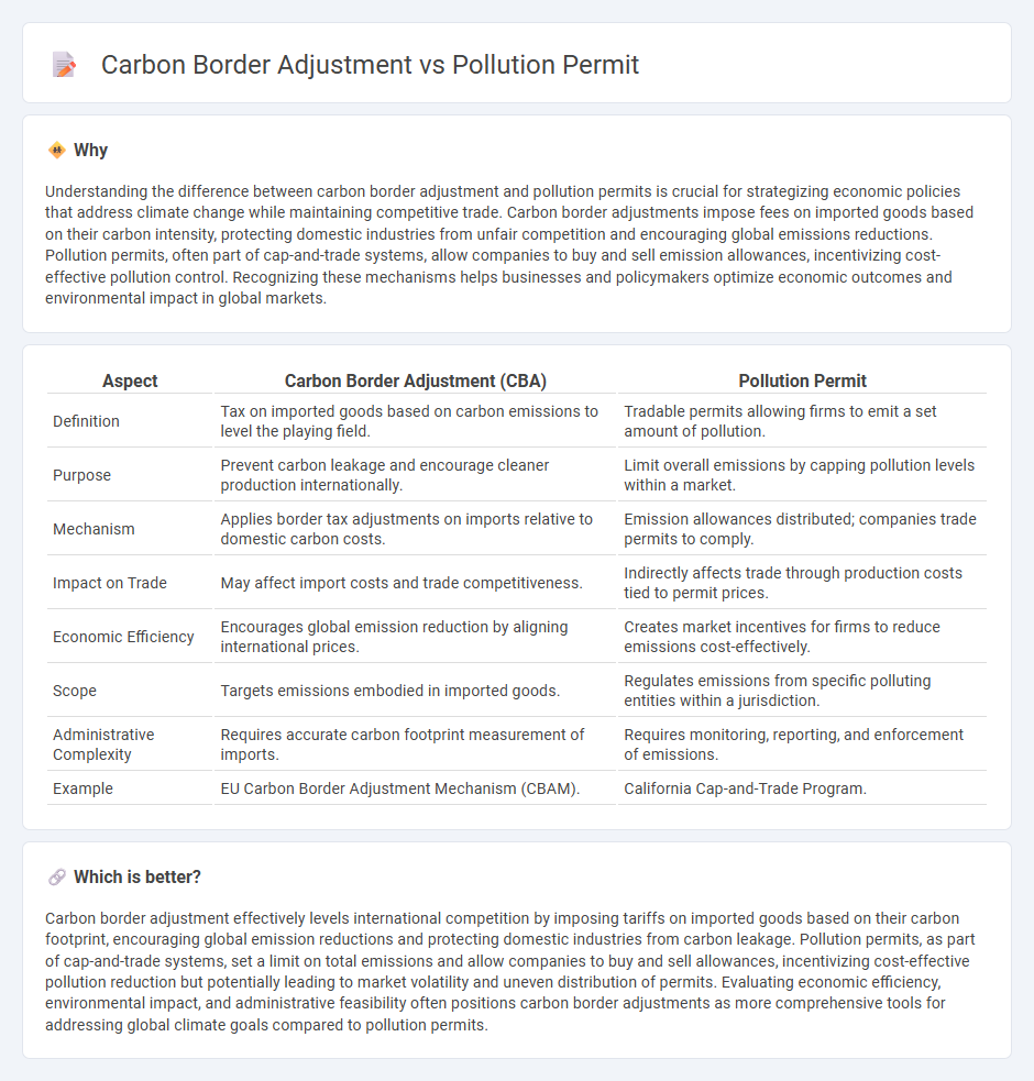 Carbon Border Adjustment vs Pollution Permit in Economy