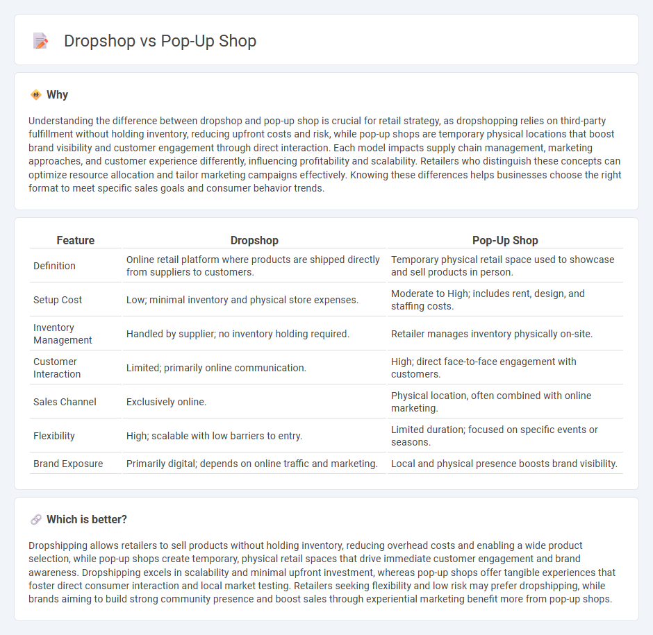 Dropshop vs Pop-Up Shop in Retail