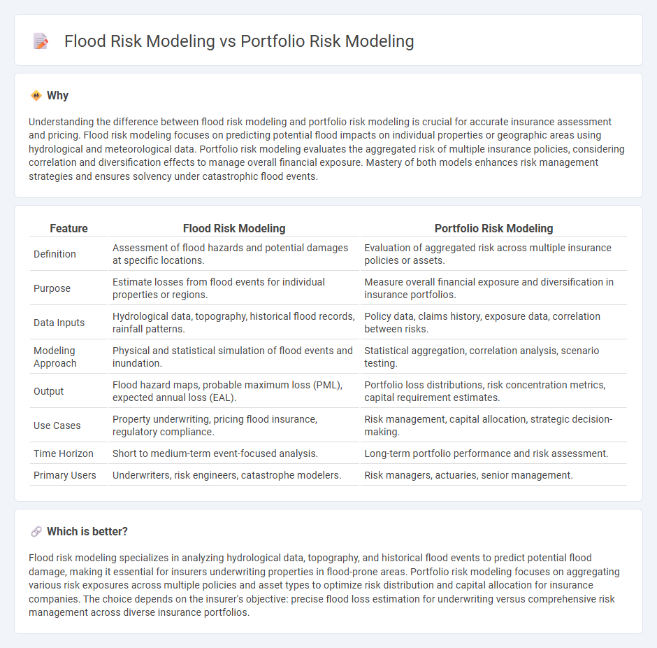 Flood Risk Modeling vs Portfolio Risk Modeling in Insurance