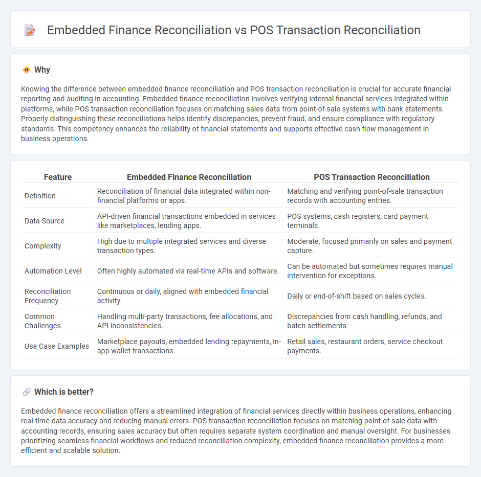 Embedded Finance Reconciliation vs Pos Transaction Reconciliation in Accounting