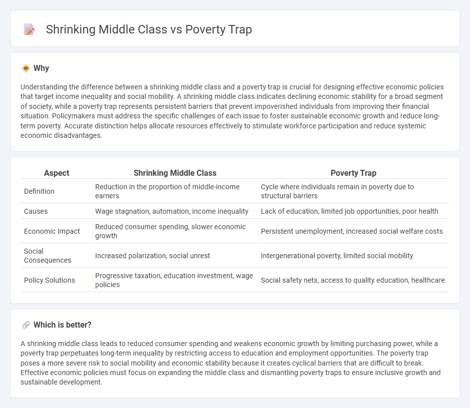 Shrinking Middle Class vs Poverty Trap in Economy