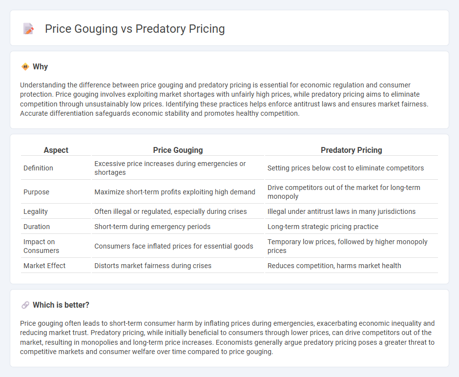 Price Gouging vs Predatory Pricing in Economy
