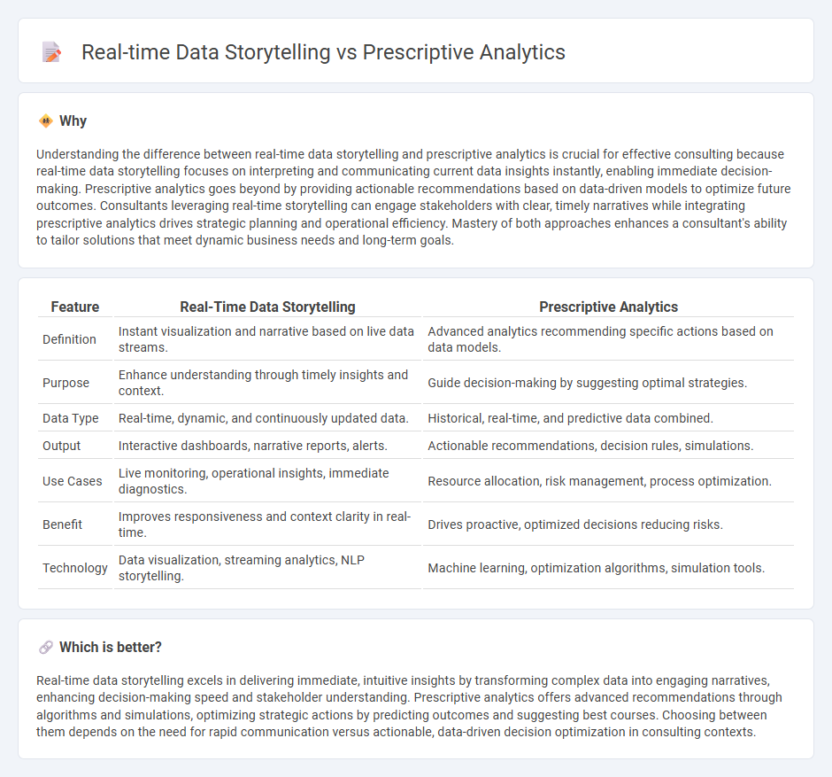 Real-Time Data Storytelling vs Prescriptive Analytics in Consulting