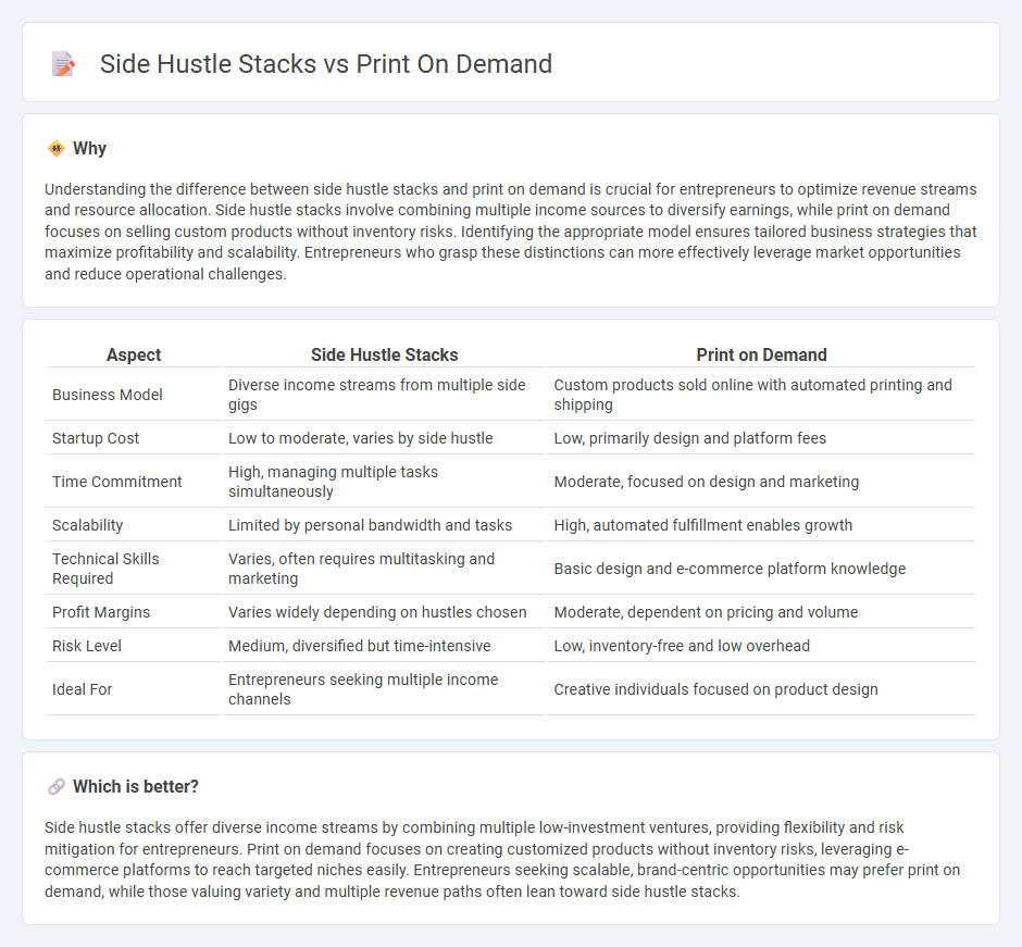 Side Hustle Stacks vs Print On Demand in Entrepreneurship