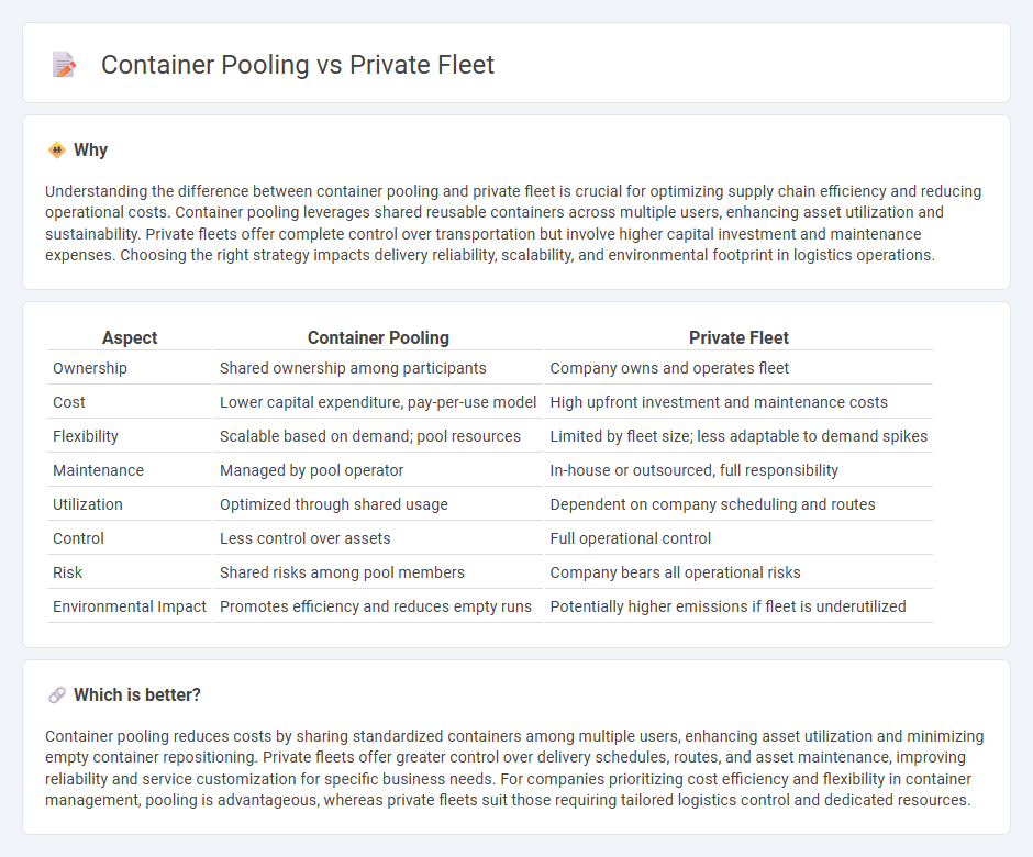 Container Pooling vs Private Fleet in Logistics
