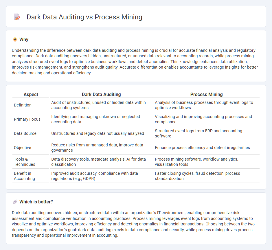 Dark Data Auditing vs Process Mining in Accounting