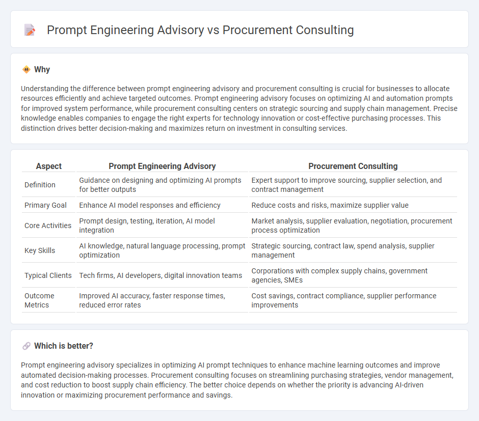 Prompt Engineering Advisory vs Procurement Consulting in Consulting
