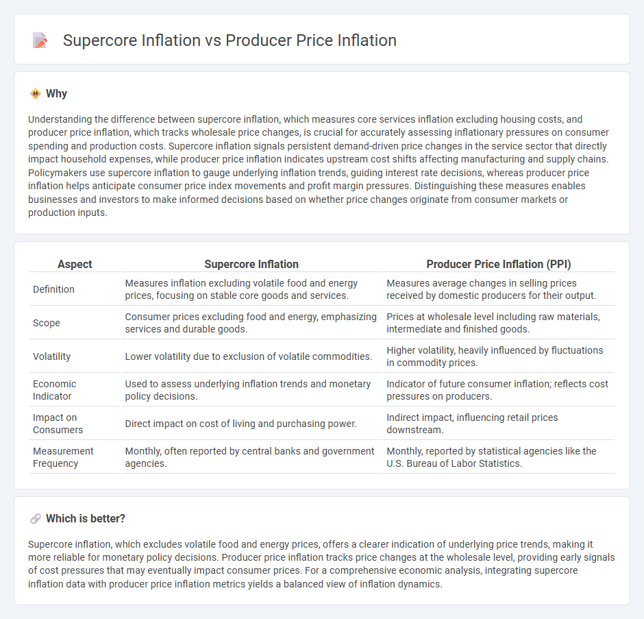 Supercore Inflation vs Producer Price Inflation in Economy