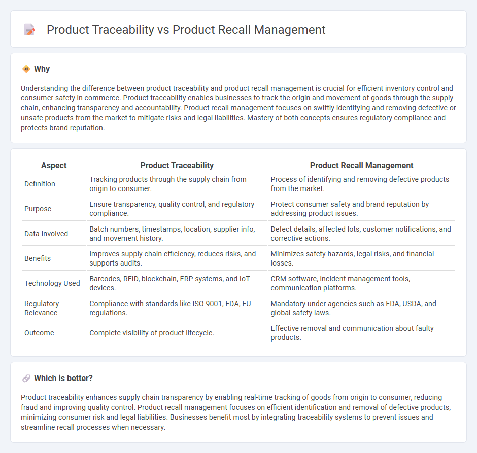 Product Traceability vs Product Recall Management in Commerce