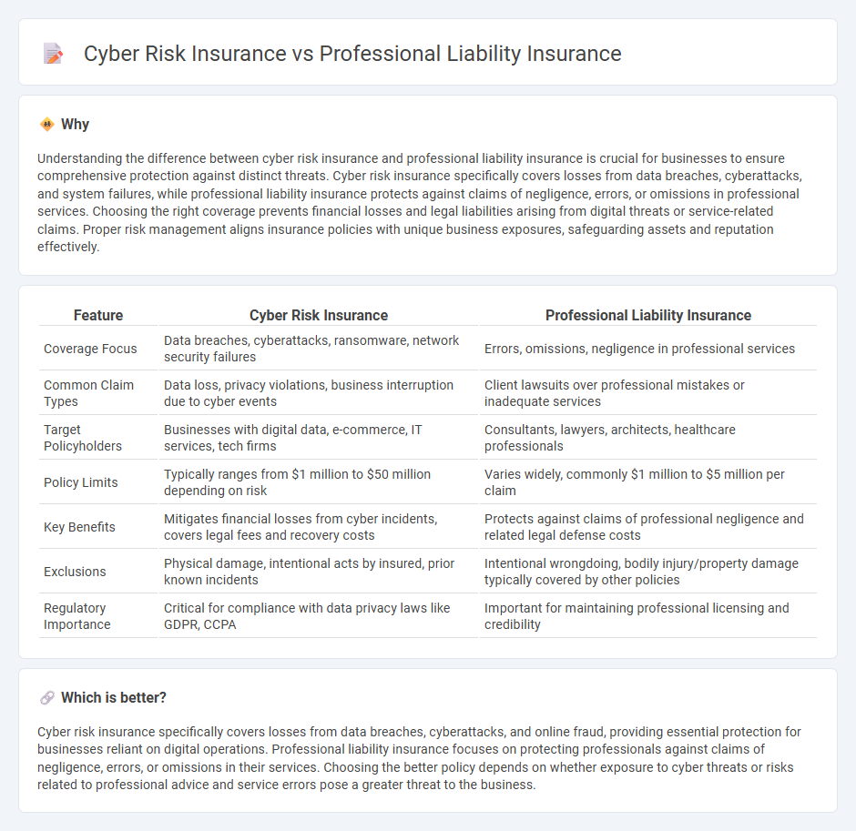 Cyber Risk Insurance vs Professional Liability Insurance in Insurance