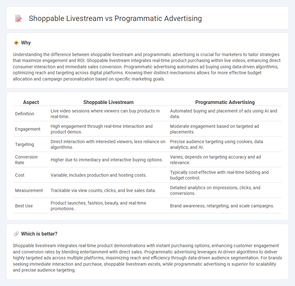 Shoppable Livestream vs Programmatic Advertising in Marketing