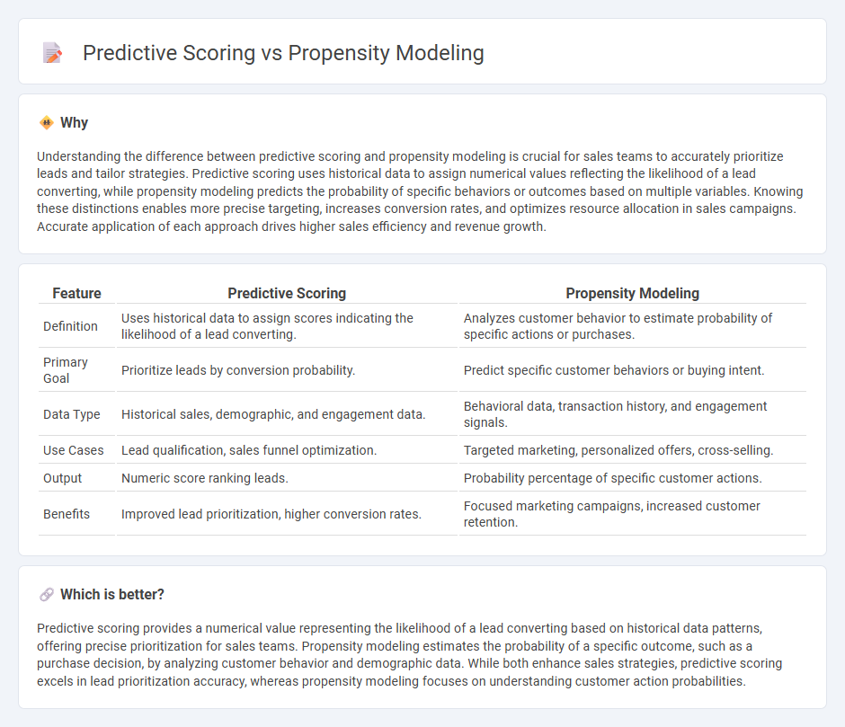 Predictive Scoring vs Propensity Modeling in Sales