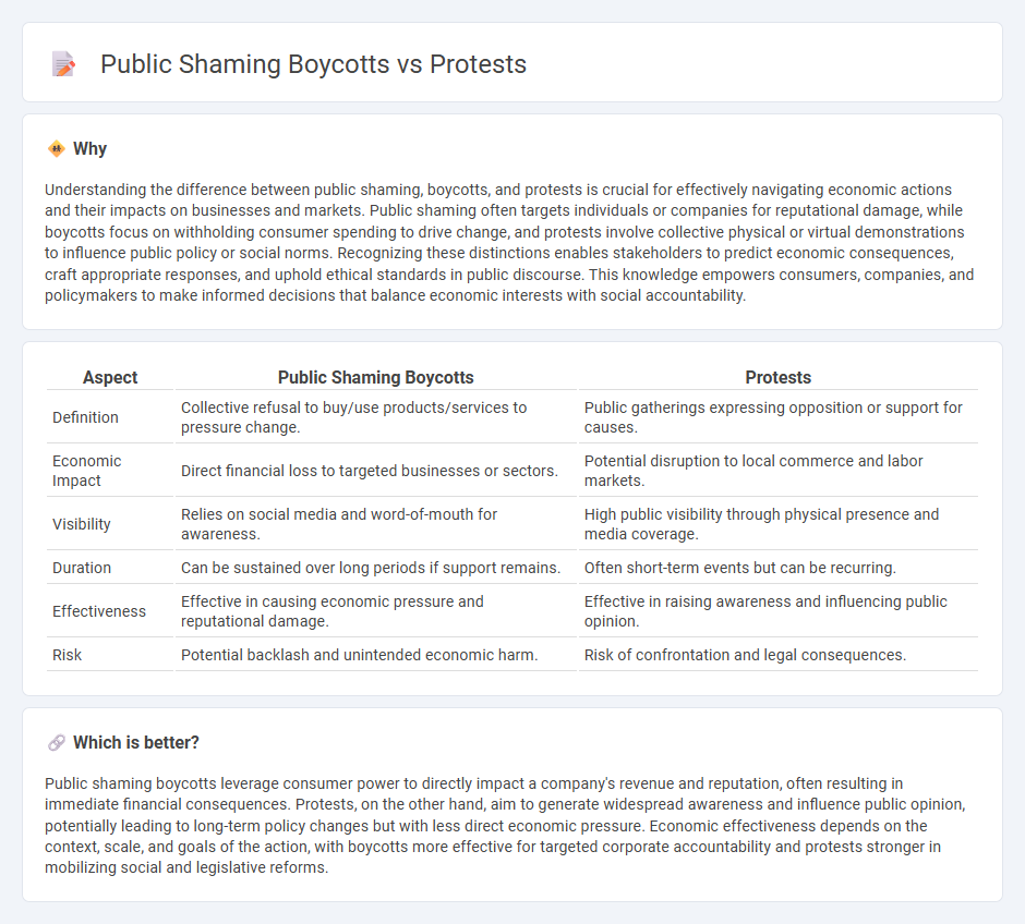 Public Shaming Boycotts vs Protests in Economy