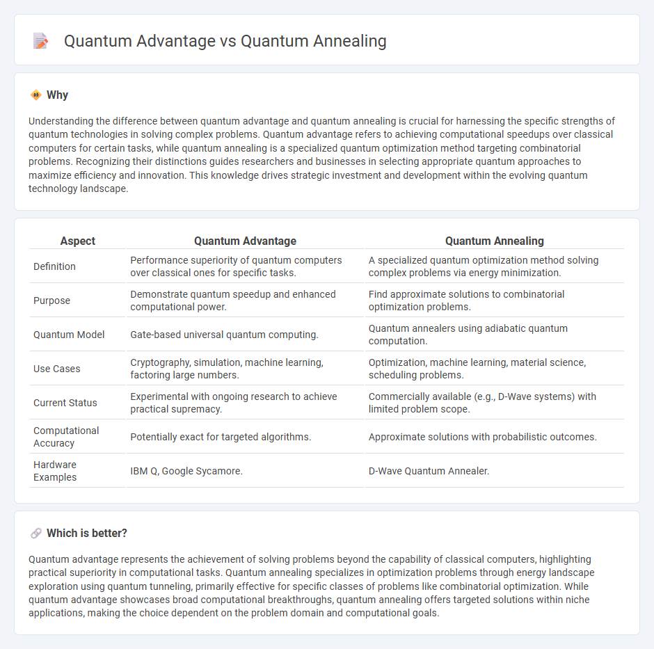 Quantum Advantage vs Quantum Annealing in Technology