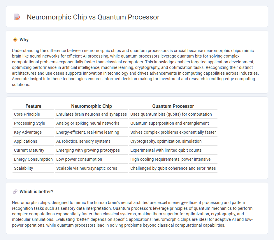 Neuromorphic Chip vs Quantum Processor in Technology