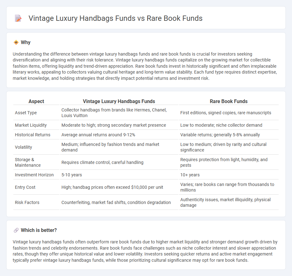 Vintage Luxury Handbags Funds vs Rare Book Funds in Investment